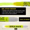 U.S. Office Supply Bible Safe Highlighter Set of 6 Yellow Bright Fluorescent Markers, Dry Bible Highlighters No Bleed, Fade or Smear, Safe Gel Markers, Accessories, Study Guide